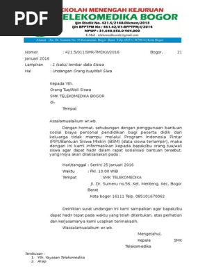 66 Contoh Undangan Rapat Eds HD Terbaru