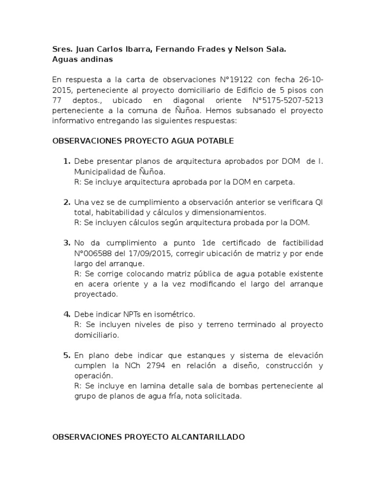 Carta de Respuesta Observaciones Aa