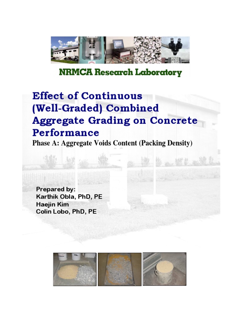 NRMCA - Phase A Aggregate Voids Content (Packing Density) PDF | PDF ...