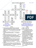 3rd Quarter 2016 JuniorPoweroints Lesson 1 Crossword Puzzle Key