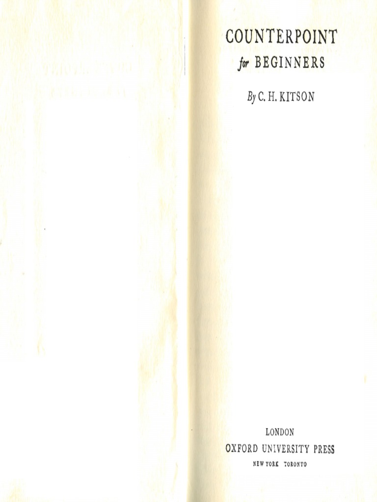 Counterpoint For Beginners PDF | PDF