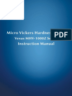 Sinowon Micro Vickers Hardness Tester Vexus MHV-1000Z Operation Manual