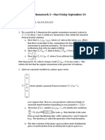 Physics 601 Homework 3 Due Friday September 24: L X× P Where L