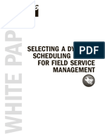 Selecting a Dynamic Scheduling Engine for Field Service Management