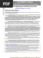 February 13, 2007 - HOPE Coalition Newsletter ~ Humboldt Organized for People and the Environment