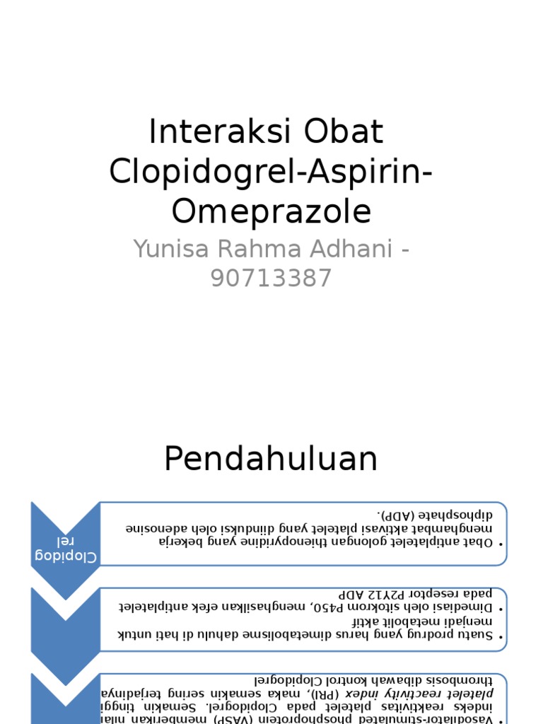Interaksi Clopidogrel Aspirin Omeprazole PDF