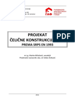 Projekat Čelične Konstrukcije Hale Prema SRPS en 1993