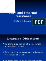 Electricity - Lesson 8 - EMF and Internal Resistance
