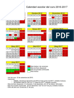 Calendari Escolar 2016 17 CL