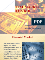 Financial Market and Its Roles: Presented By: Menuka Watankachhi