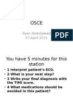 OSCE Station on Inferior STEMI with RV Extension