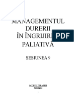 Sesiunea 9 - Managementul Durerii