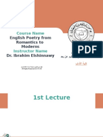 EKFU-ART-English Poetry From Romantics To Moderns - Lecture01-First Lecture