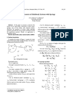 On The Dynamics of Multibody Systems With Springs: Abstract