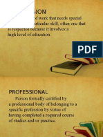 Elements of A Profession