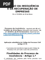 Código Da Insolvência e Da Recuperação de Empresas