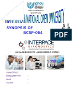 Synopsis of BCSP-064: (An Online Diagnostic Lab Management System)