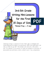 Writing Lessons for the First 15 Days of School