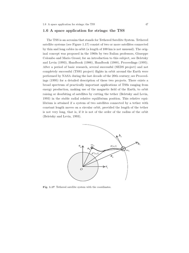 1.6 A Space Application For Strings: The TSS 47 | PDF | Kinematics ...