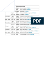 Track & Field Trials Broadcast Schedule