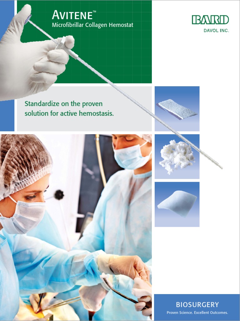 Avitene Microfibrillar Collagen Hemostat Product Brochure PDF | PDF ...
