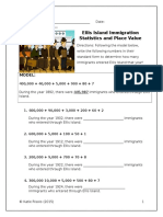 immigration statistics and place value handout modified