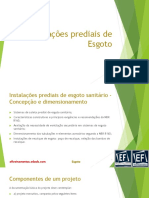 CURSO EAD - Instalações Prediais Hidráulicas - Esgoto