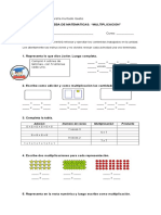 Prueba de Matematicas Multiplicación