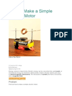 How to Make a Simple Electric Motor