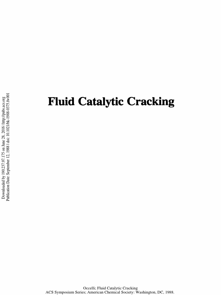 Fluid Catalytic Cracking | PDF | Copyright | Science