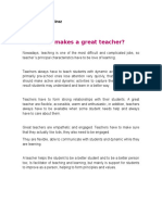 What Makes A Great Teacher