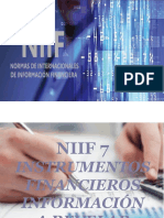 NIIF 7 Instrumentos Financieros Información
