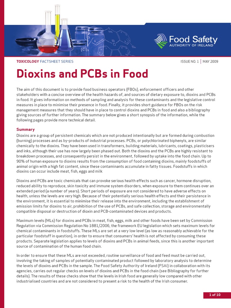 Dioxins and Pcbs in Food: Factsheet Series | PDF | Polychlorinated ...