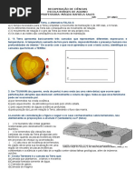 11 Exercícios Sobre Camadas Da Terra para 6º Ano Com Gabarito | PDF ...