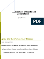 Metabolism of Lipids And: Lipoproteins