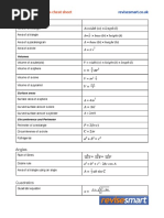 Shapes: GCSE Maths Formula Cheat Sheet