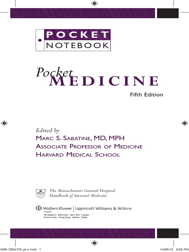 Pocket Medicine Doctor Of Medicine Residency (Medicine)