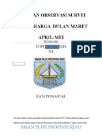 Laporan Observasi Survei Indeks Harga Bulan April