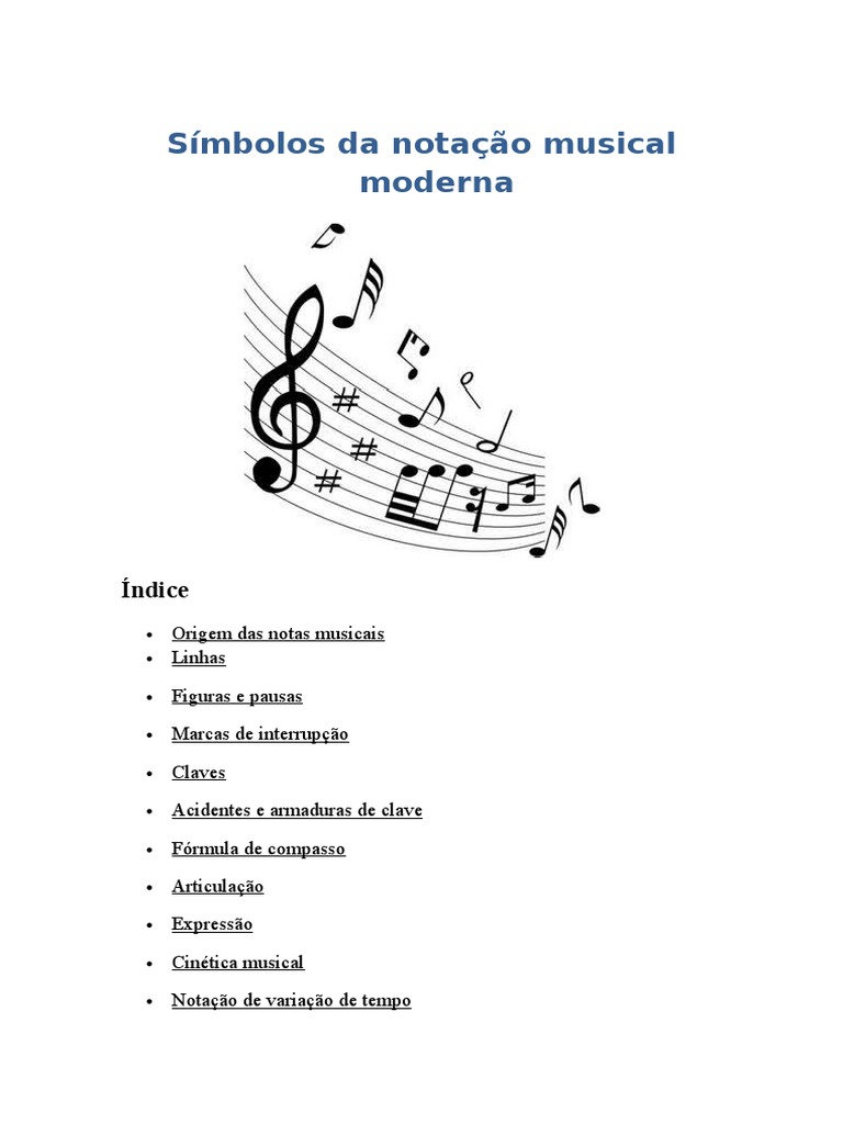 Notação Musical, PDF, Notação musical