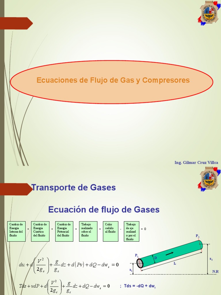 Ecuaciones de Flujo de Gas y Compresoras GCV | PDF | Tubería ...