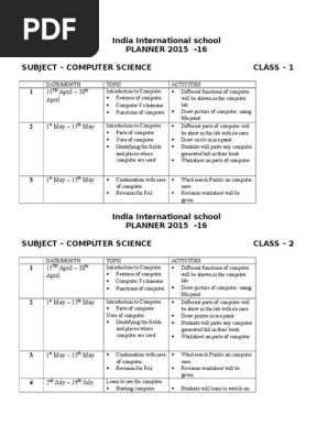 Computer Planner