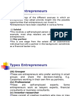 Types of Entrepreneurs