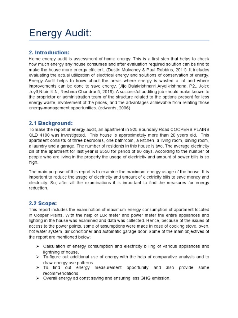 Energy Audit Assignment Final PDF Home Appliance Efficient Energy Use