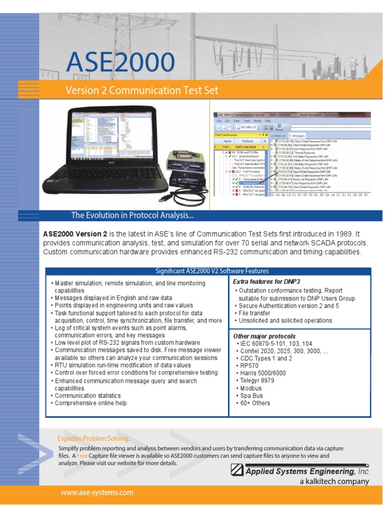 Version 2 Communication Test Set: The Evolution in Protocol Analysis ...