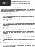Jadual Bacaan Surah-Surah Dalam Solat Fardhu Harian