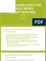 Basic Guidelines for Radio News Scriptwriting