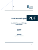Recommender Systems Tutorial PDF