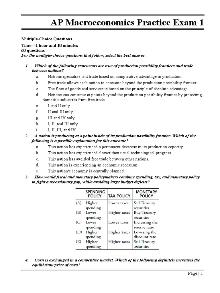 Macroeconomics: Chapter 1 Question & Answers Best Rated A+., Exams Nursing