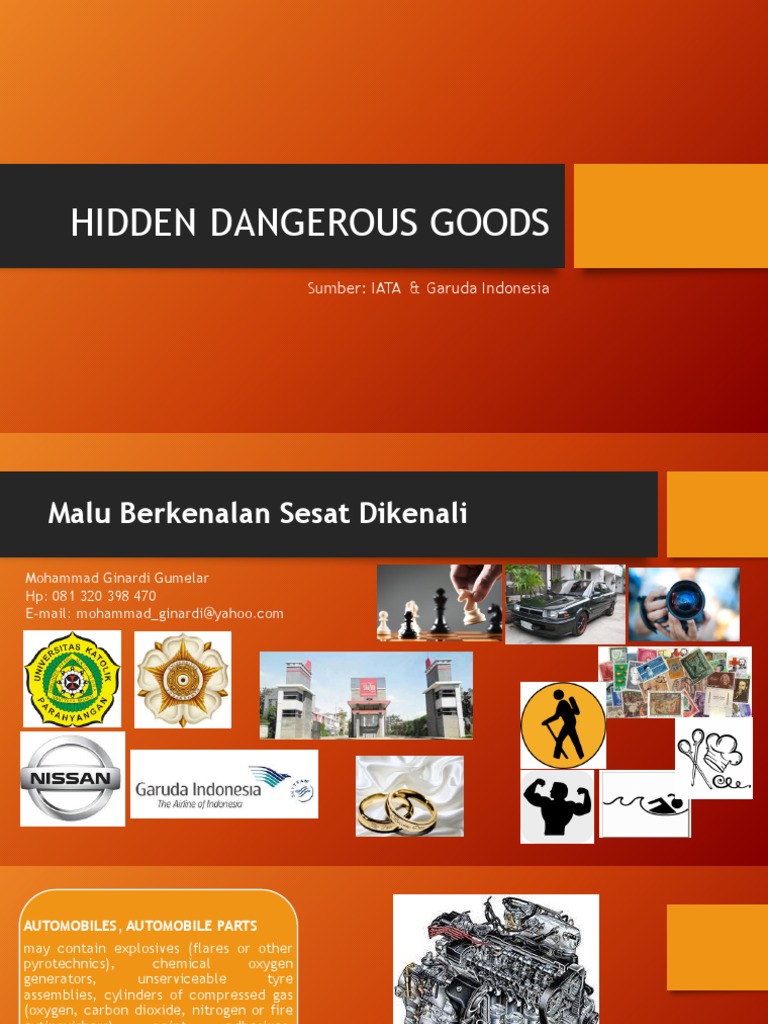 Materi Hidden Dangerous Goods (Awareness) Oxygen Explosive Material
