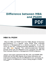 Difference Between MBA and PGDM